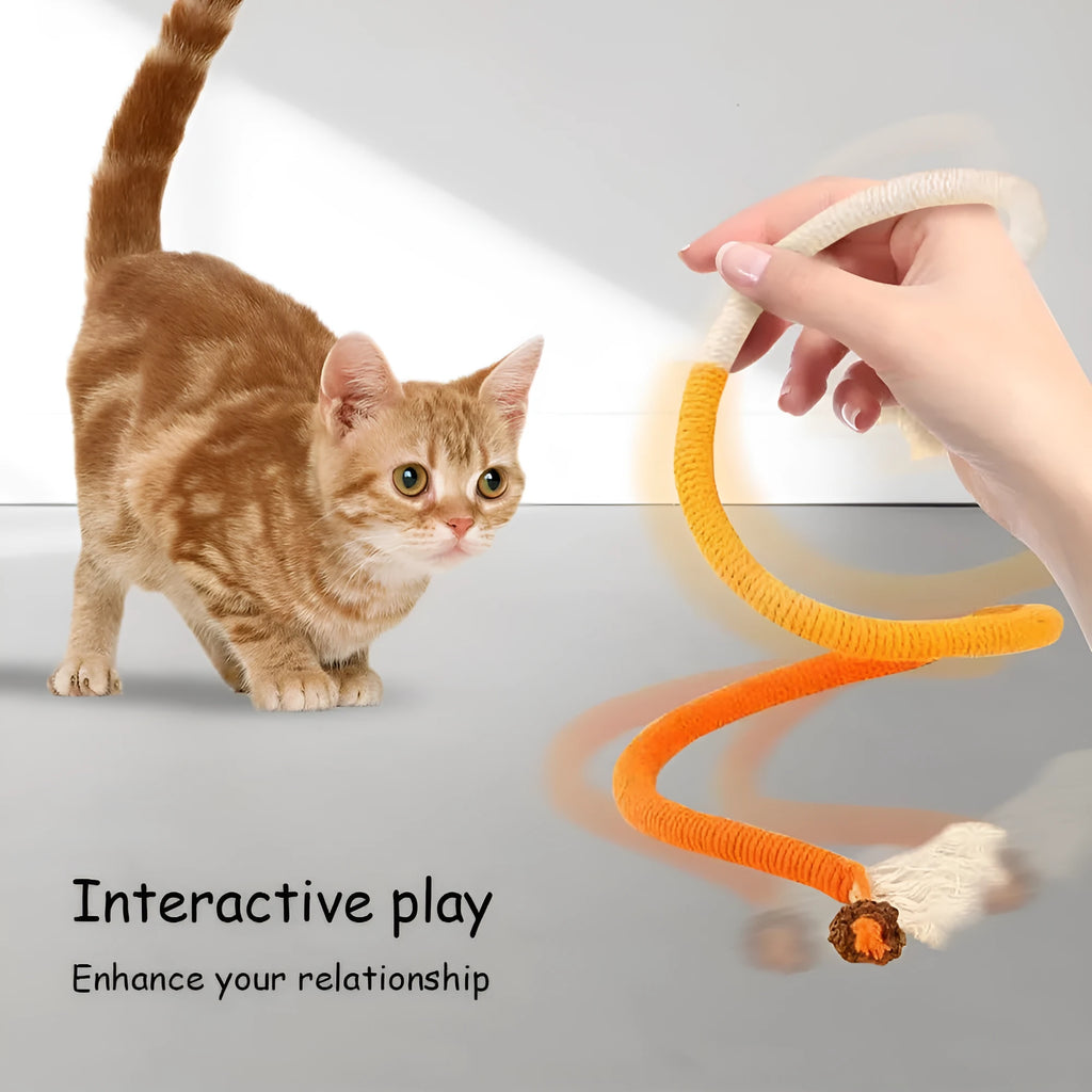 70cm bite-resistant cotton string cat toy with catnip in absolute purple colour