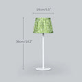 White LED table lamp with warm 2700K light, 3W power, Type-C rechargeable battery, and replaceable lampshade