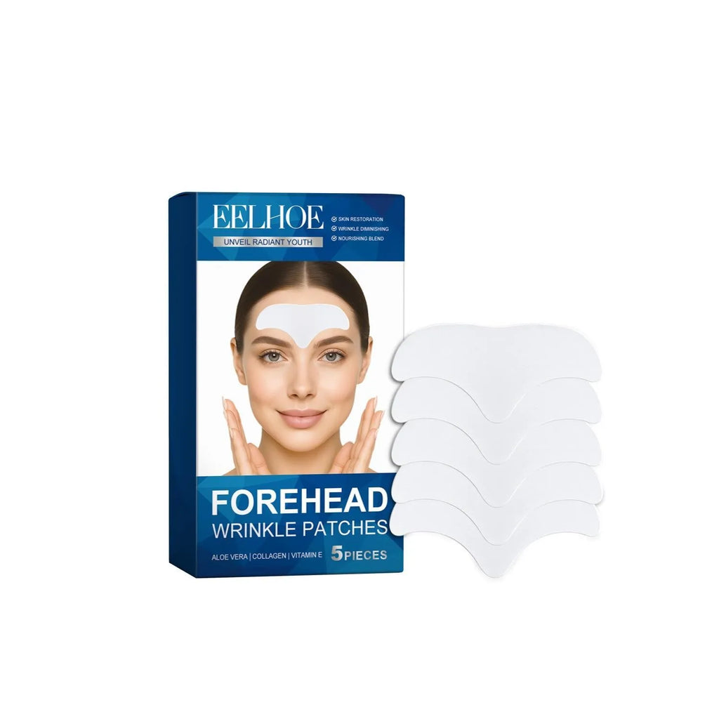Forehead patch with hyaluronic acid collagen and aloe extract on skin non-woven fabric