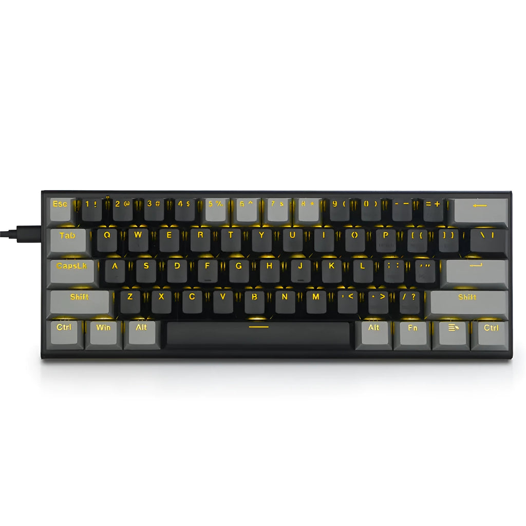 Z11 mechanical keyboard with aluminium alloy frame, black and grey keycaps, monochrome lighting