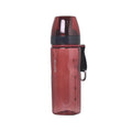 Chinese style portable sports water cup with tea compartment in blue, red, black, or grey colour.