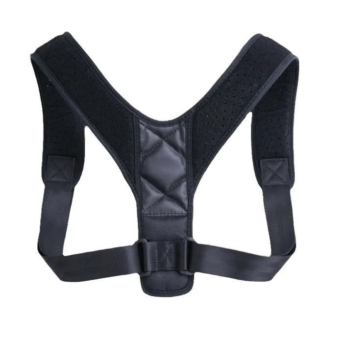 Nylon posture correction belt shown in adjustable free size design for back support