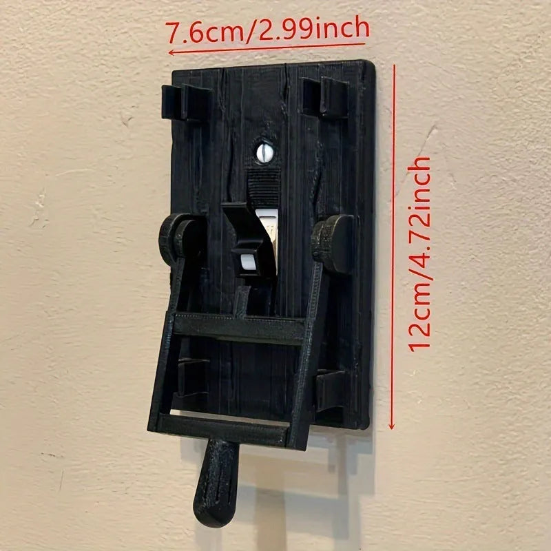 Retro-style white mechanical light switch with single control, made from PLA plastic.