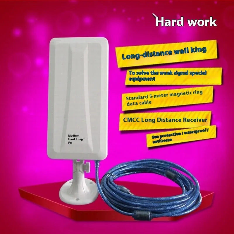 White USB wireless network card with adjustable antenna for extended Wi-Fi coverage