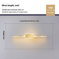Gold finish mirror front bathroom cabinet LED makeup wall lamp, 60cm three-colour adjustable