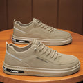 Men's waterproof casual shoes with non-slip rubber soles in khaki, black, and gray colour options