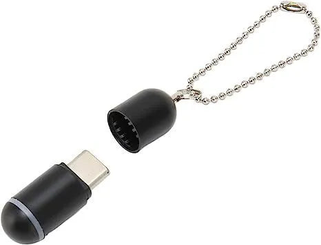 Black PC plastic infrared emitter capsule with Lightning connector for universal device control