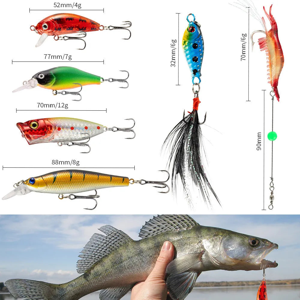 Christmas-themed Mino Bog 24-piece metal fishing tackle blind box set in 01 Style colour