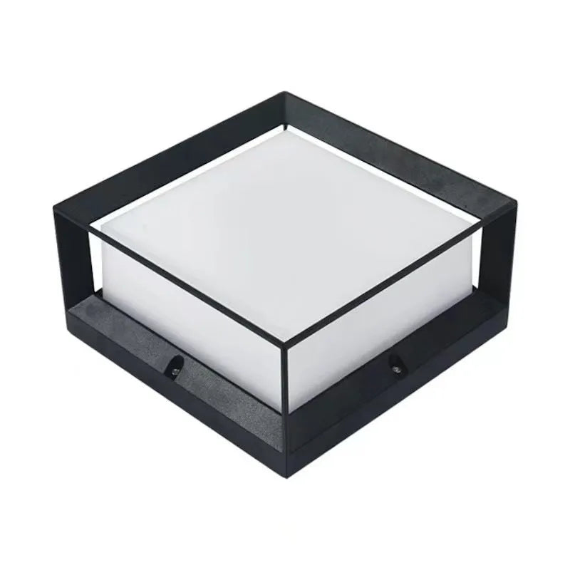 LED outdoor solar column light aluminium housing IP54 rating 220x100mm or 270x130mm
