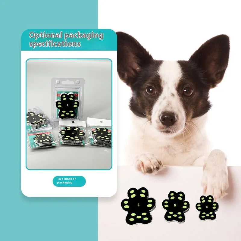 Breathable invisible claw pad for dog walking made from silicone cloth, 8 pieces per bag