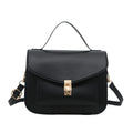 Retro style PU messenger bag in horizontal square shape with document compartment