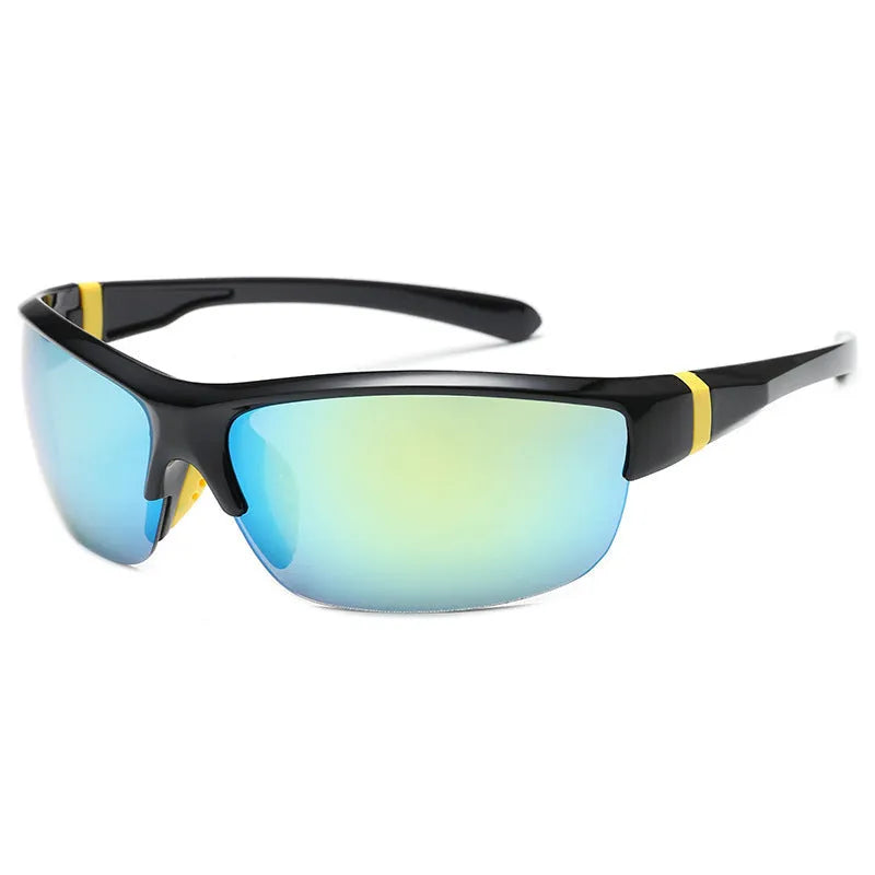Men's semi-frameless windproof sports sunglasses for cycling in various colour options