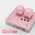 Mini wired USB plastic keyboard with touch panel and multimedia keys in black, grey, pink, and white