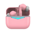 True wireless gaming Bluetooth headset with charging case in black, pink, white or grey colours