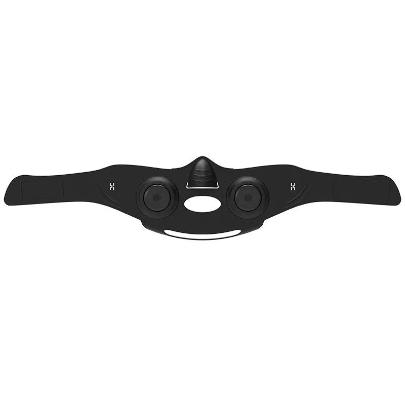 Black photon rejuvenation face mask device with USB cable for at-home skincare treatments