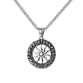 Men's silver skull pendant necklace on stainless steel chain, showing electroplated alloy pendant options.