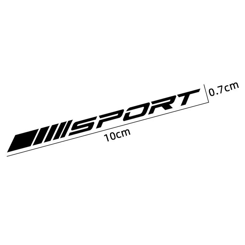 Sports hollow design car rim stickers in black, red and white colours
