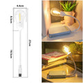 USB rechargeable folding night light with tungsten filament LED bulb in open position