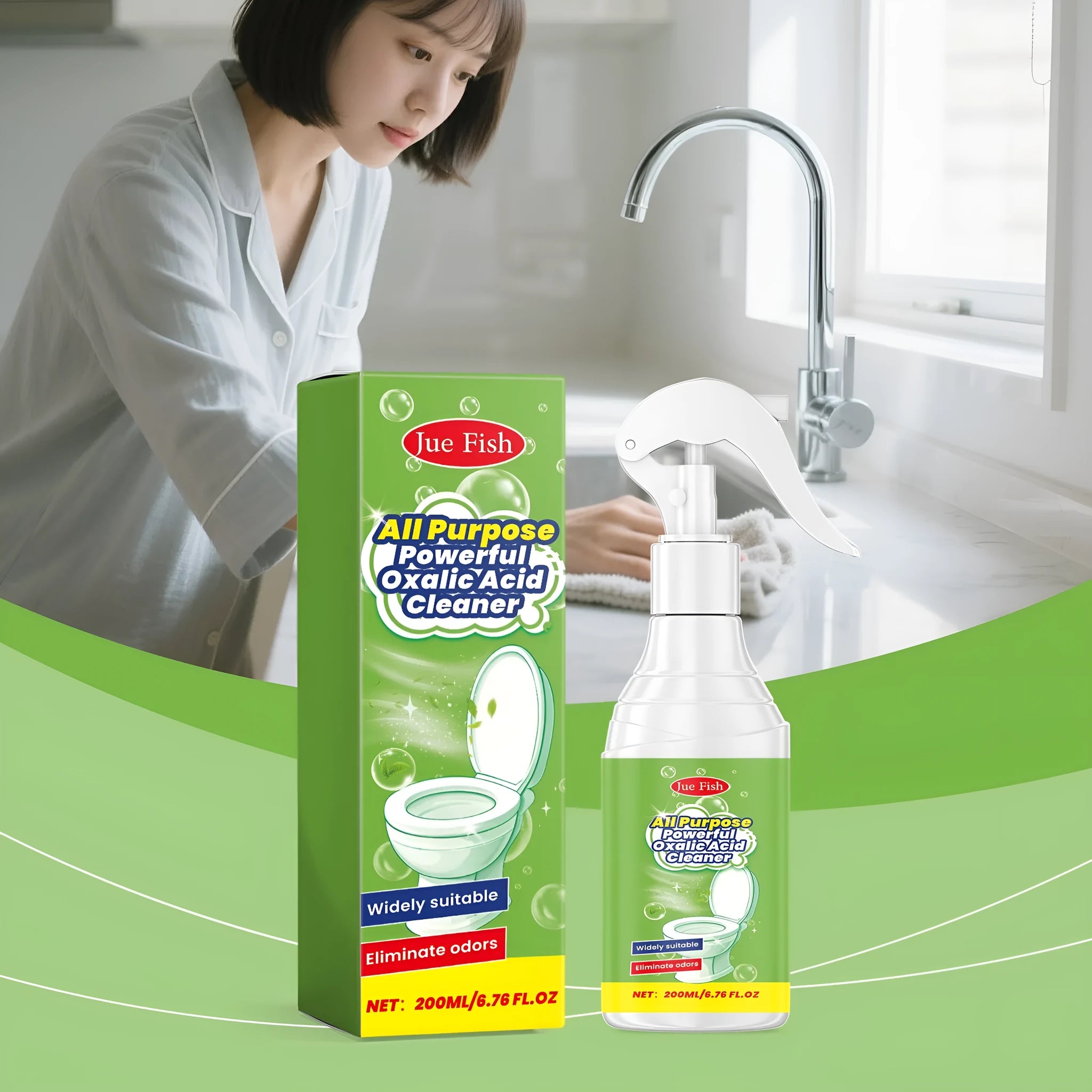 200ml kitchen grease cleaning spray bottle measuring 5.5x13.6cm for oven and hob cleaning