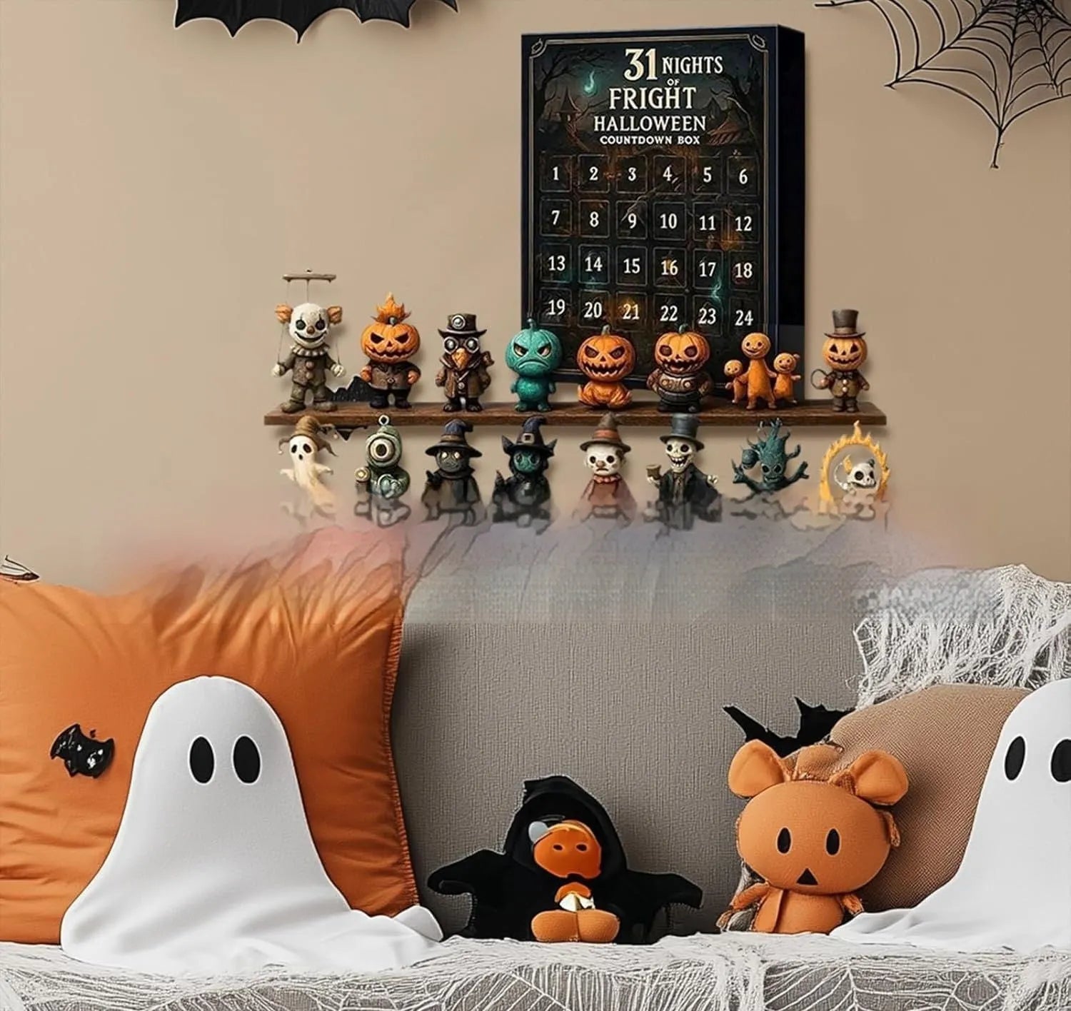 Halloween advent calendar box with 31 horror doll blind boxes for October countdown