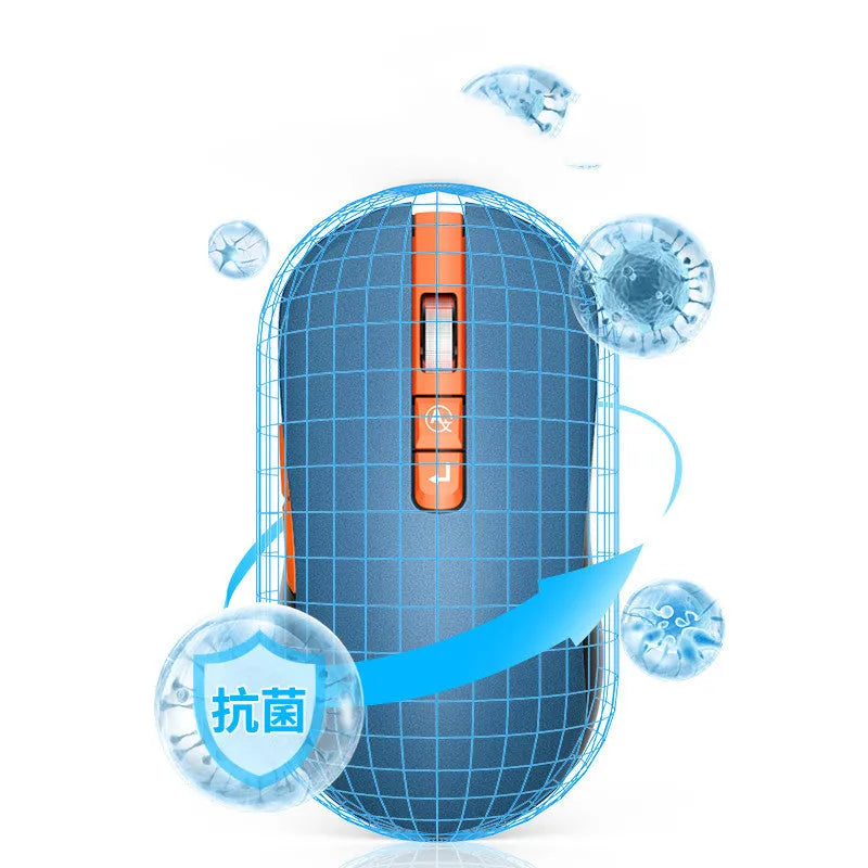 IFLYTEK black wireless gaming mouse with voice translation microphone on a desk.