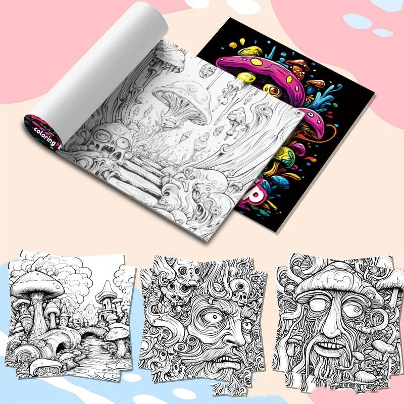 Creative painting book with 200mm length in acid tour colour for drawing and colouring activities