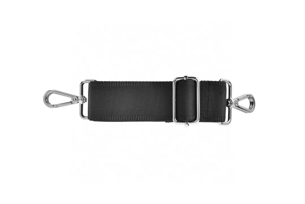 Black Oxford cloth computer handbag showing multi-pocket design and laptop compartment
