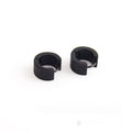 Geometric three-line frosted titanium steel earrings in steel, black, or gold colour options