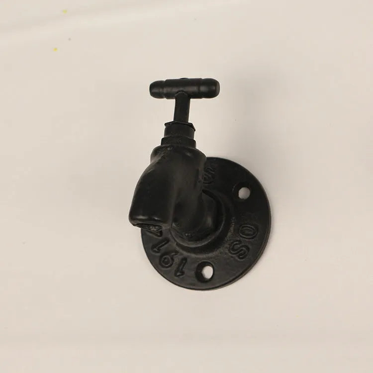 Water pipe style metal towel rack wall hook with polished finish in three colour options