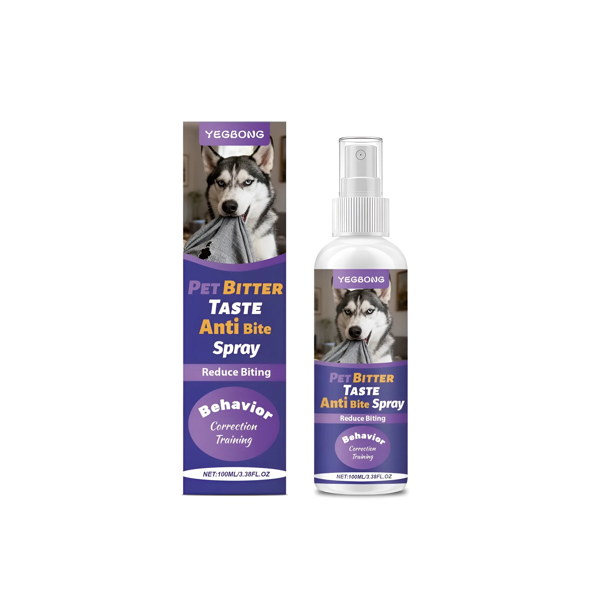 Pet bitter taste anti bite spray 100ml bottle with apple extract for dogs and cats
