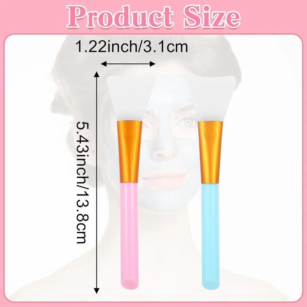 Silicone face mask applicator spatula tool in multiple colours for skincare application