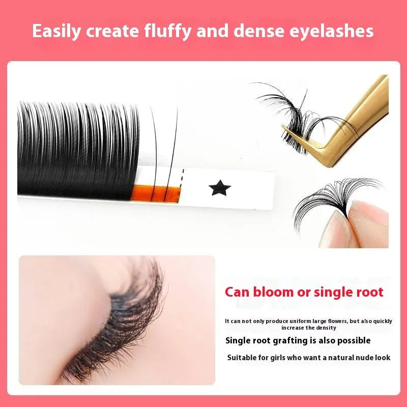 Large capacity 16-row dense false eyelashes made of mink hair on a matte round wool band.