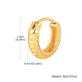 Stainless steel snake pattern ear ring in black or gold colour option