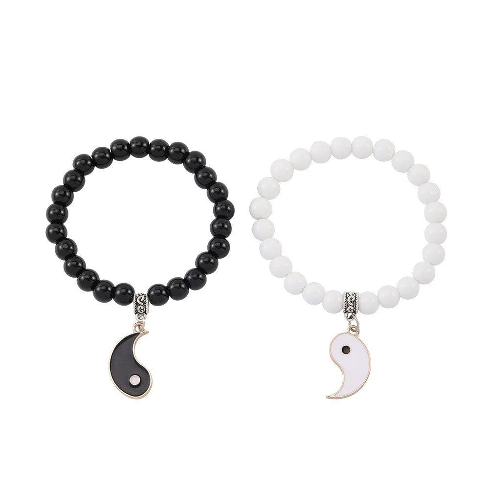 Geometric eight-diagram alloy bracelet with electroplated finish in silver, gold, rose gold, and gunmetal colour options