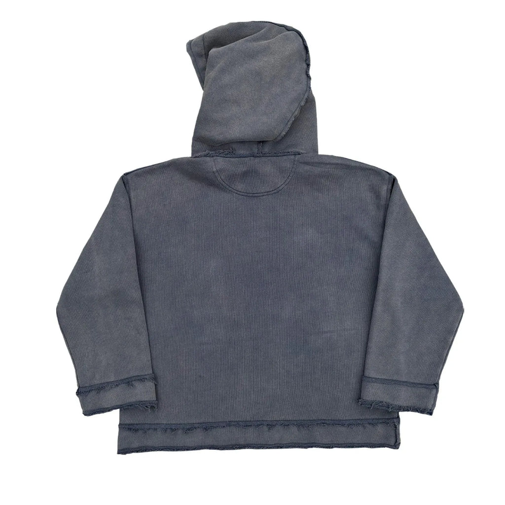 Dark blue Back To Make hoodie sweater showing front view with size options M L XL