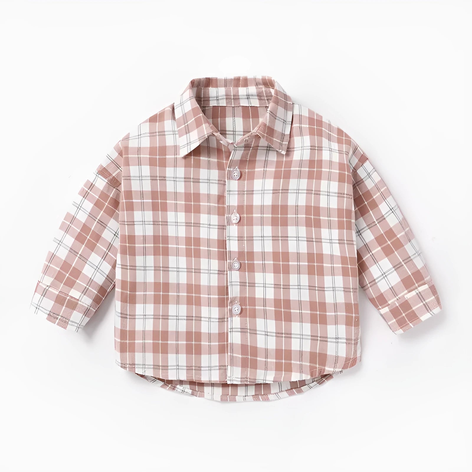 Boys' cotton lattice shirt with animal pattern in multiple colour options