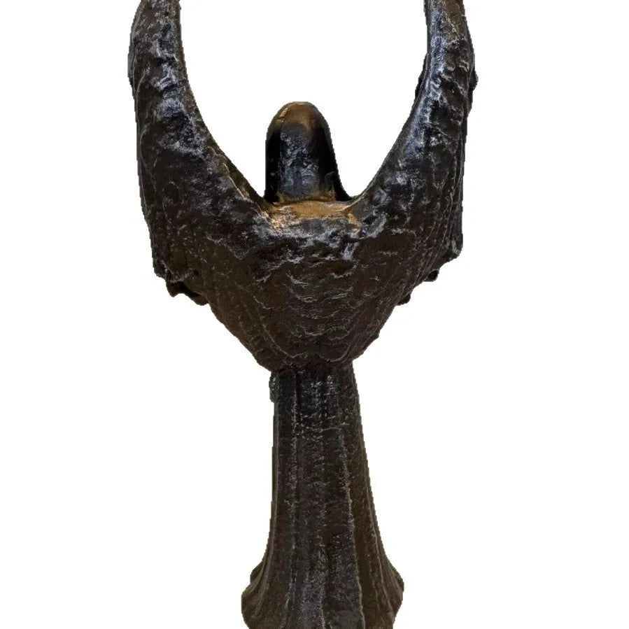 Dark angel resin statue ornament with gothic style on a display surface