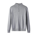 Thickened wool casual sweater for men, slim-fit pullover in six colours including black and light gray