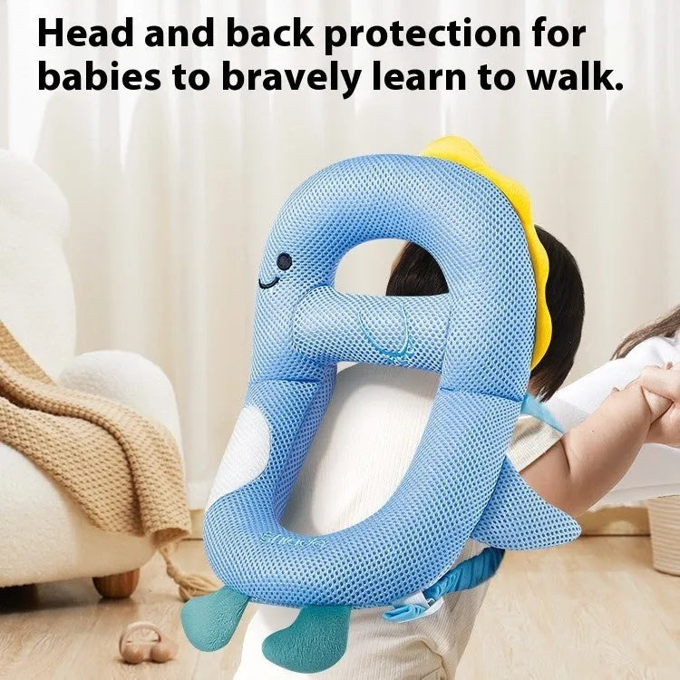 Baby cartoon anti-collision pillow with EPS expandable polystyrene particles, little dinosaur style, for toddler fall protection