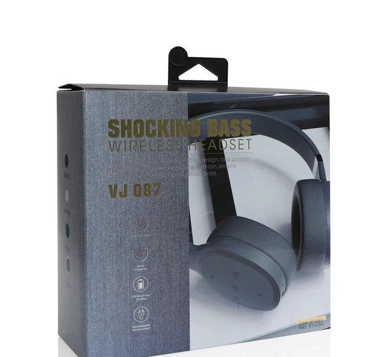 Wireless Bluetooth headset with 40mm ear cups and padded headband, available in Black
