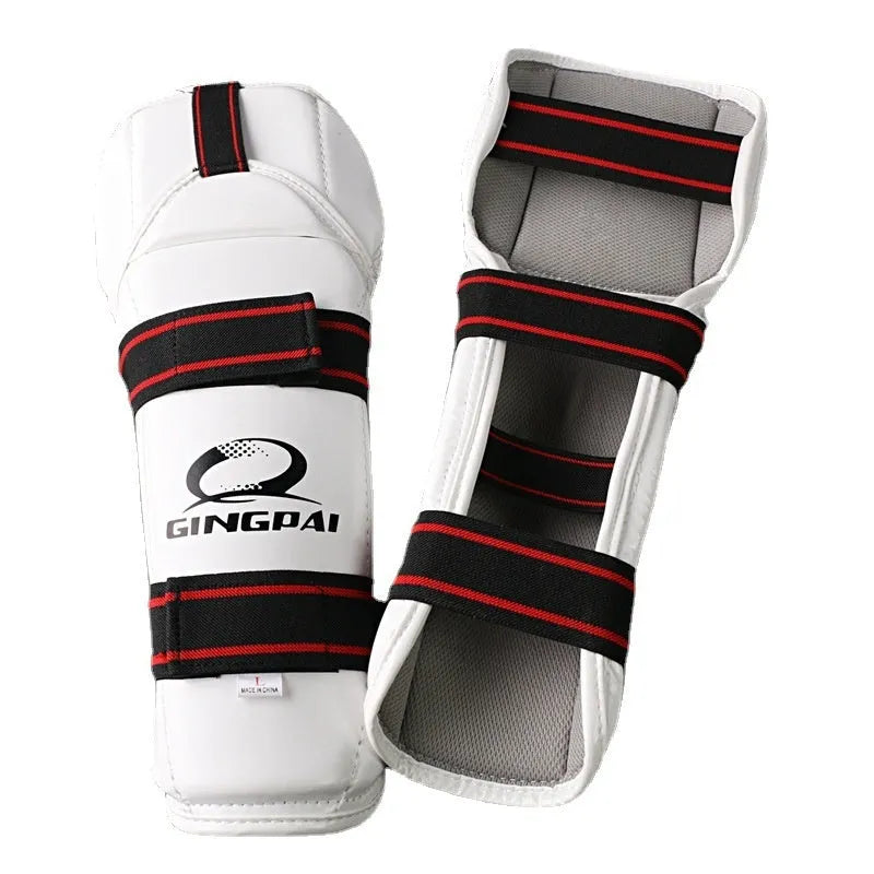 Taekwondo leg and arm protective gear set with PU EVA foam padding in multiple sizes