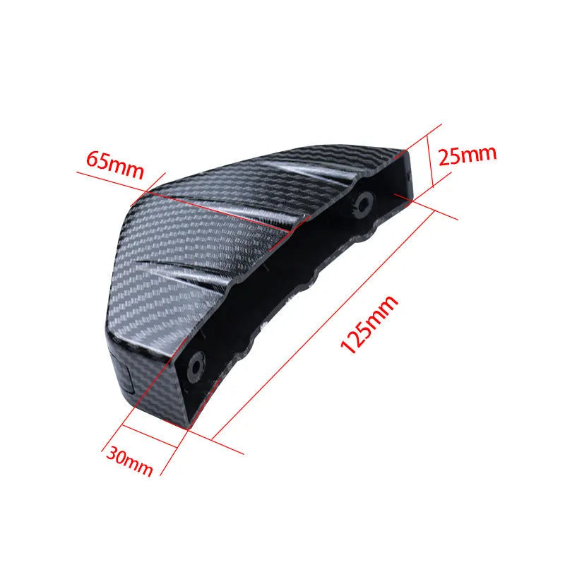 15cm black ABS plastic triangle rear spoiler for cars with mounting hardware