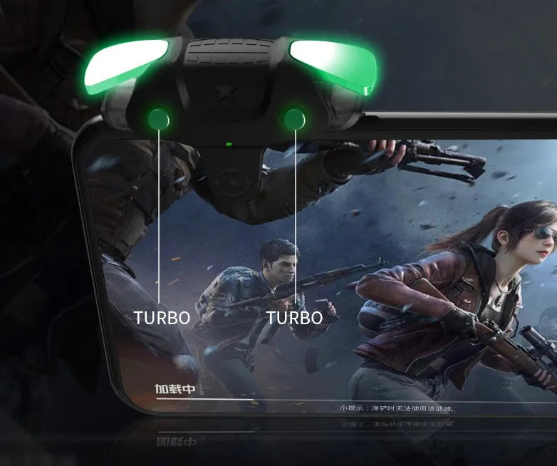 Black F5 mobile game controller with compact 5cm design for smartphone gaming