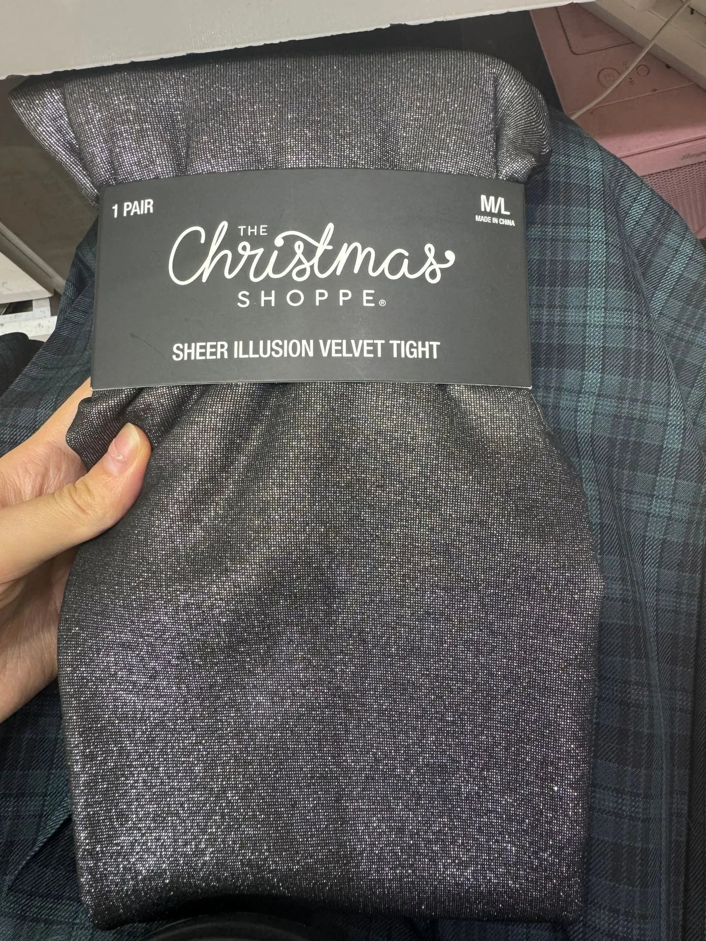 Anti-snagging wool-lined nylon leggings shown in black and coffee colour options with footed design.
