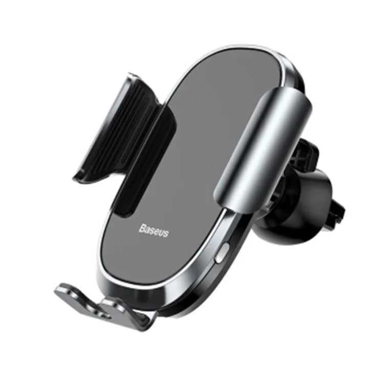 Universal smart car phone mounting bracket shown in black, blue, and silvery colour options on a car dashboard.