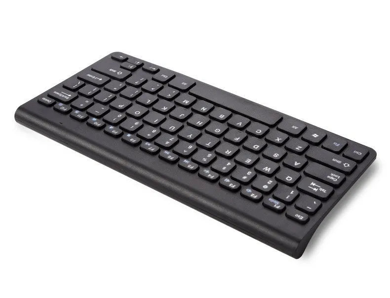Black and white wireless keyboard and mouse set with UK layout and USB receiver