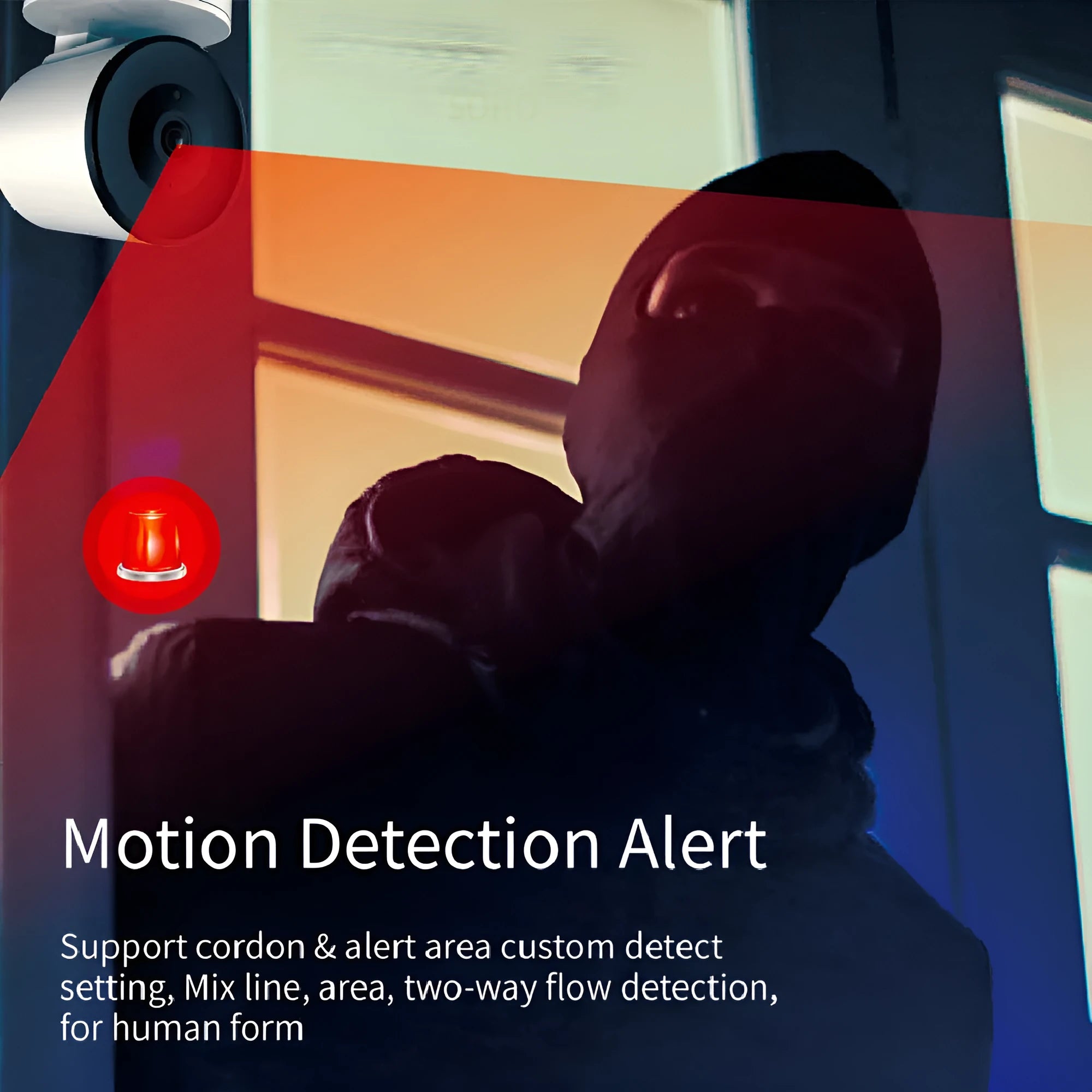 Indoor WiFi security camera with PTZ rotation on desktop mount