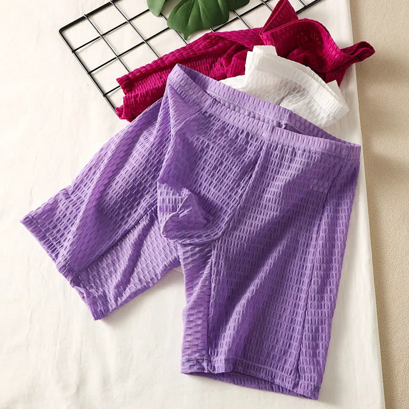 Men's lace boxer shorts with hip-lifting shaping in five colour options