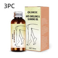 50ml bottle of moisturising body oil with botanical extracts for skin care and leg massage