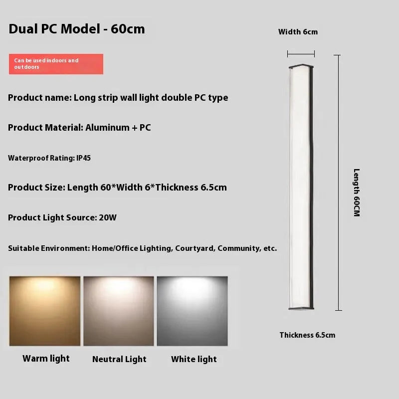 Modern simplicity outdoor wall courtyard entrance lamp for villa hotel, 30CM to 120CM, 10W to 36W
